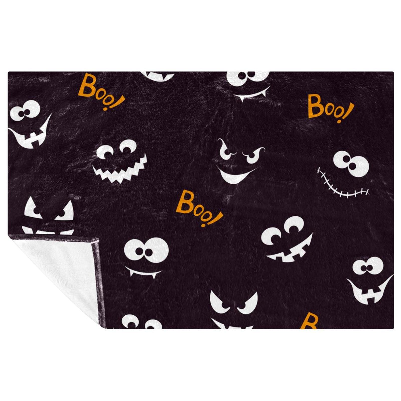 Couverture motif effrayant Halloween plaid jeté de lit chaud plaid de canapé extérieur 150x100