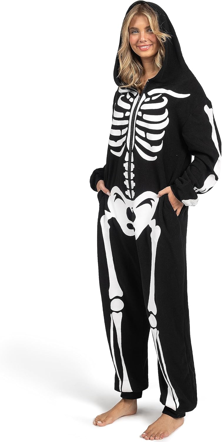 Spooktacular Creations Halloween Adult Skeleton Costumes Glow in the Dark for Women Halloween Costume Cosplay Themed Party - Image 8