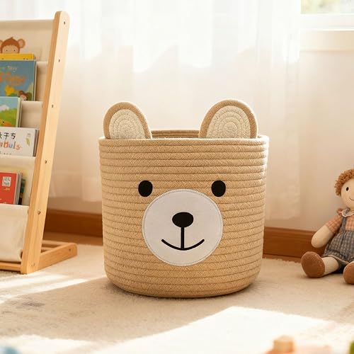 Miniatura 6 de Cesta de oso para guardería, canasta de baby shower, cestas de bebé para almacenamiento, canasta de lavandería, cestas de almacenamiento para niños