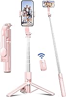 Vista 11 de Trípode selfie stick de 45 pulgadas con 2 luces, trípode extensible 5 en 1 para teléfono selfie, palos portátiles para selfie con control remoto