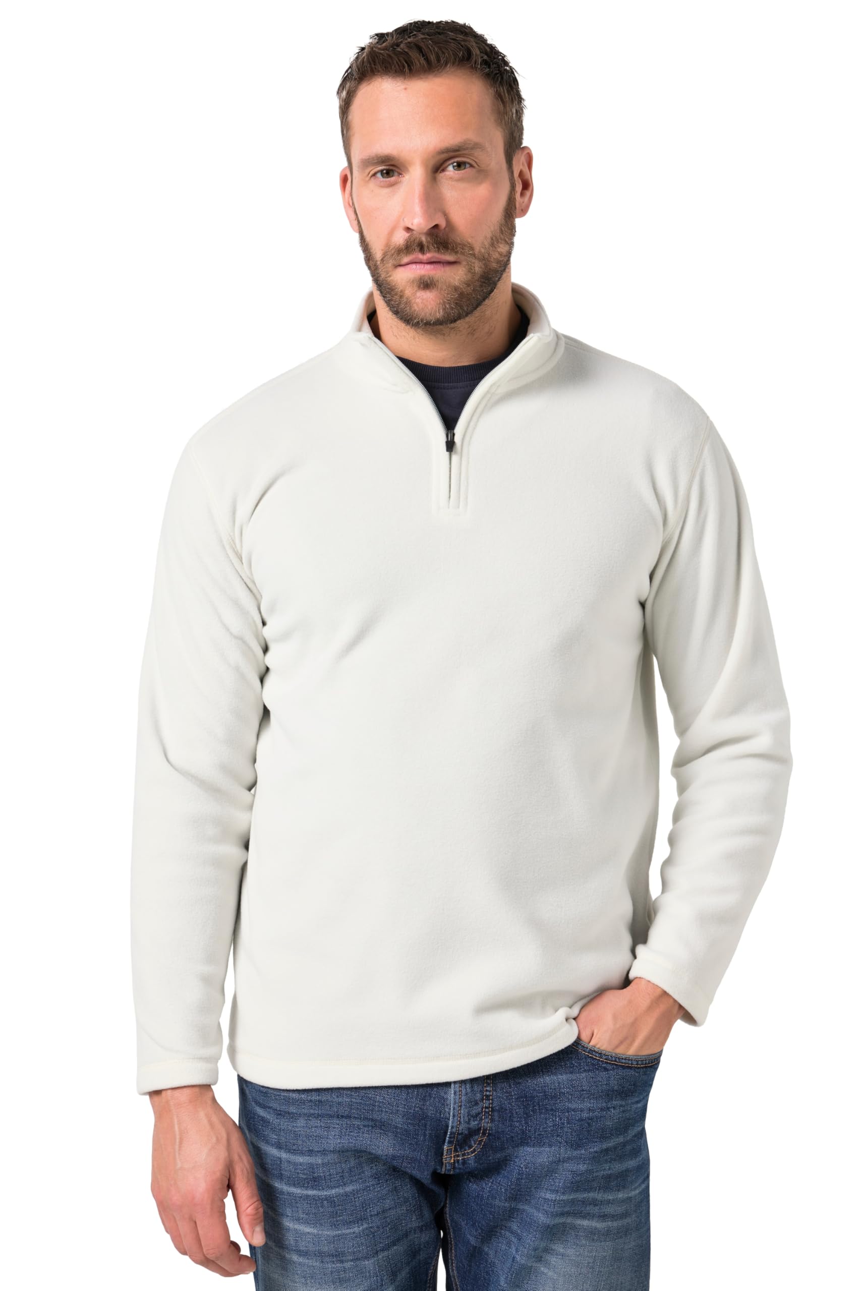 JP 1880 Herren große Größen Übergrößen Menswear L-8XL Troyer, Fleece, Stehkragen, Zipper, Ultraleicht 795472