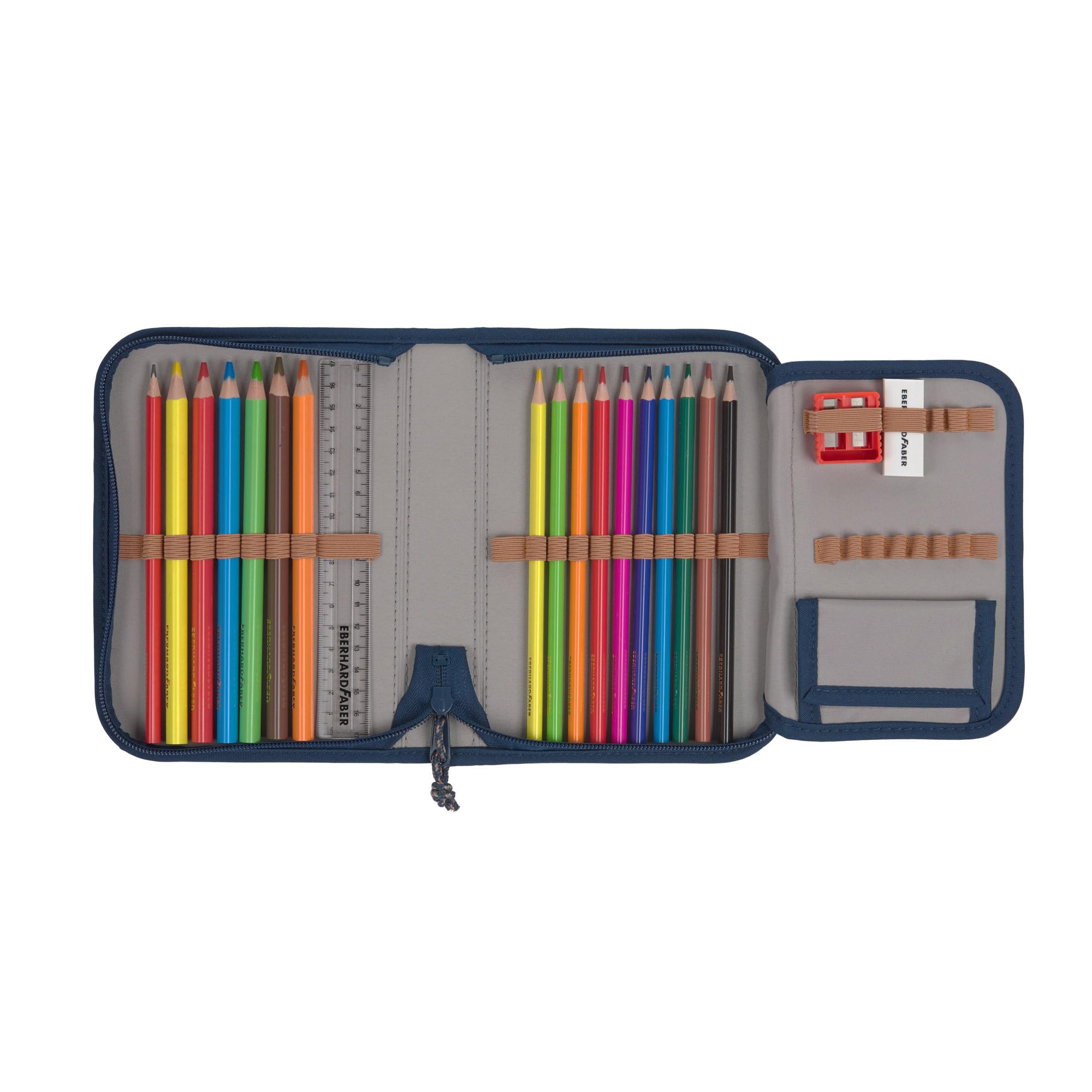 LÄSSIG 7-częściowy zestaw z tornistrem dla dzieci/School Set Boxy Unique navy, grantowy, Einheitsgröße, Casual