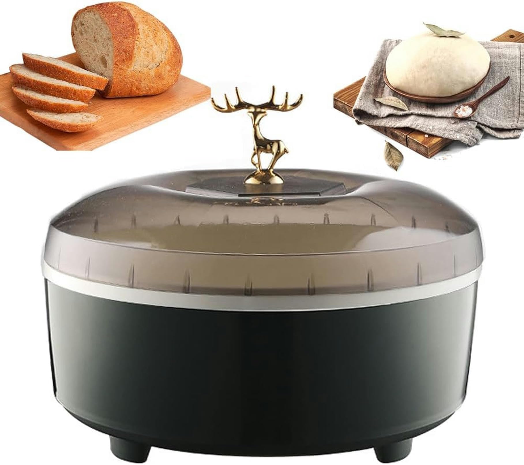 Genérico Máquina Amasadora, Tanque De Fermentación De Pan Totalmente Automático, Temperatura Y Tiempo Ajustables, Revestimiento De Acero Inoxidable, Elaboración De Yogur Y Pan
