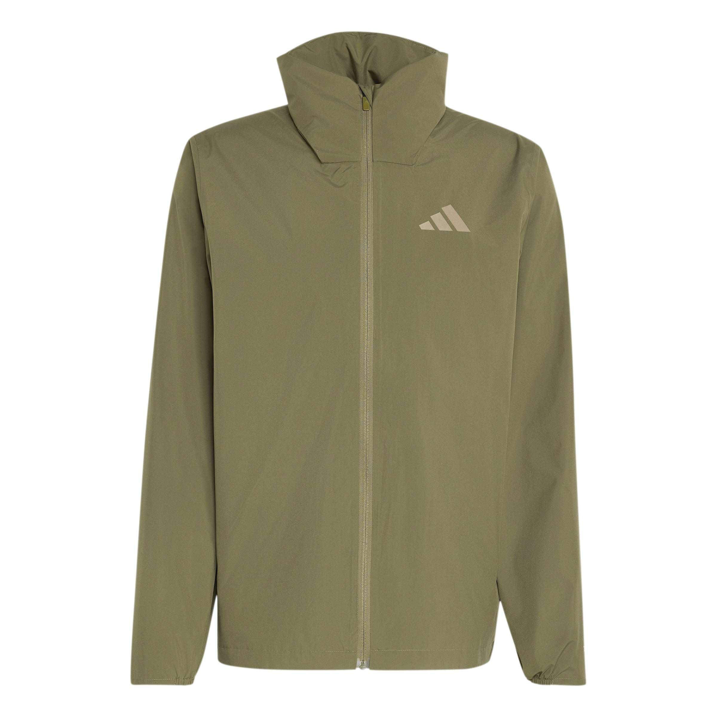 adidas Men's Terrex Multi Essentials 2 Layer Rain Coat, olive strata, 3XL