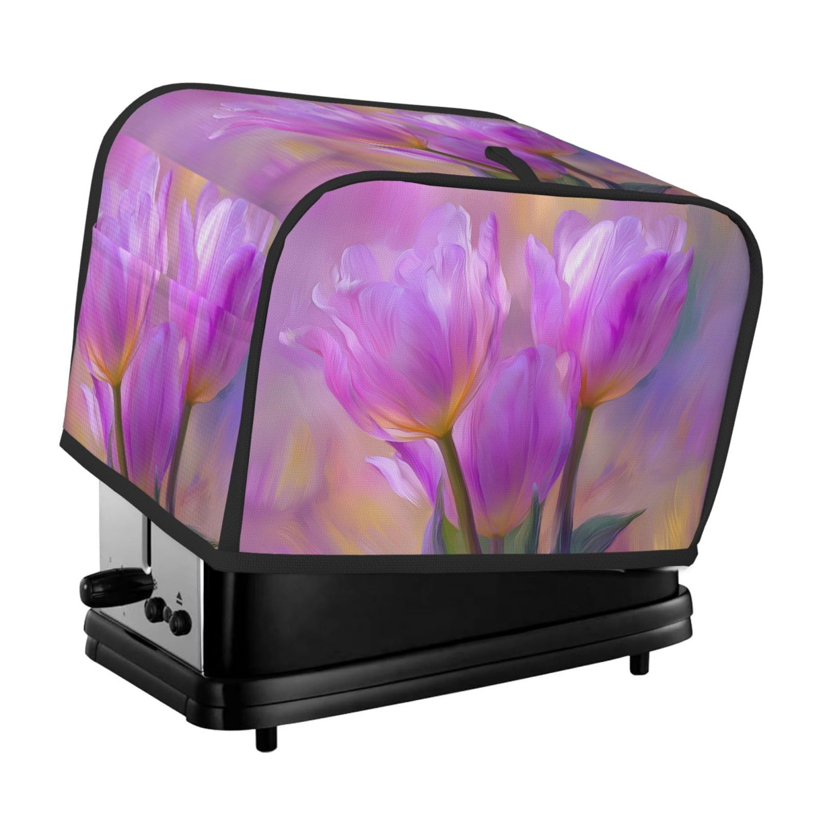 Smazdfxx As Pic Pink And Purple Tulips Toaster Cover 2 Slice Toaster Covers Bread Maker Cover Kitchen Small Appliance Covers Kitchen Accessories