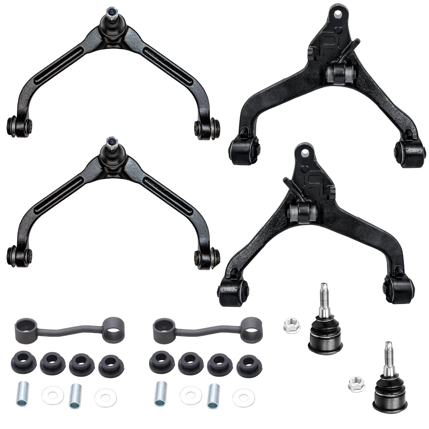 Detroit Axle - 8pc Front End Control Arm Kit for 2002 2003 2004