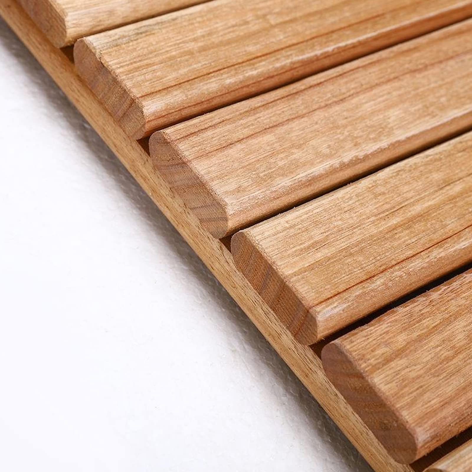 Pedana Doccia in Legno Ecologici,per Tappetino Doccia per Bagno e Cucina,Tappeto Antiscivolo Doccia Multifunzionale,Facile da Riporre,per Spa/Sauna,Uso Interno/Esterno (60x40cm/24x15.7in)