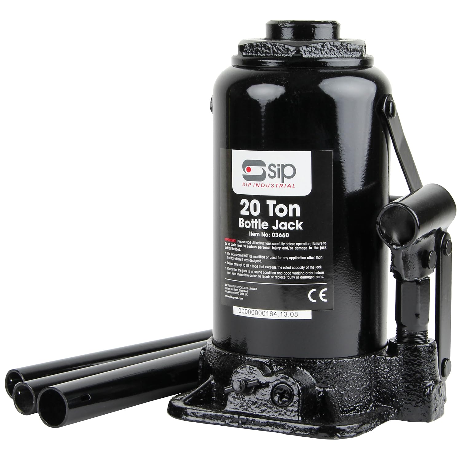 SIP 20 Ton Hydraulic Bottle Jack Heavy Duty Car and Van Workshop Lifting Equipment 242-470mm Range
