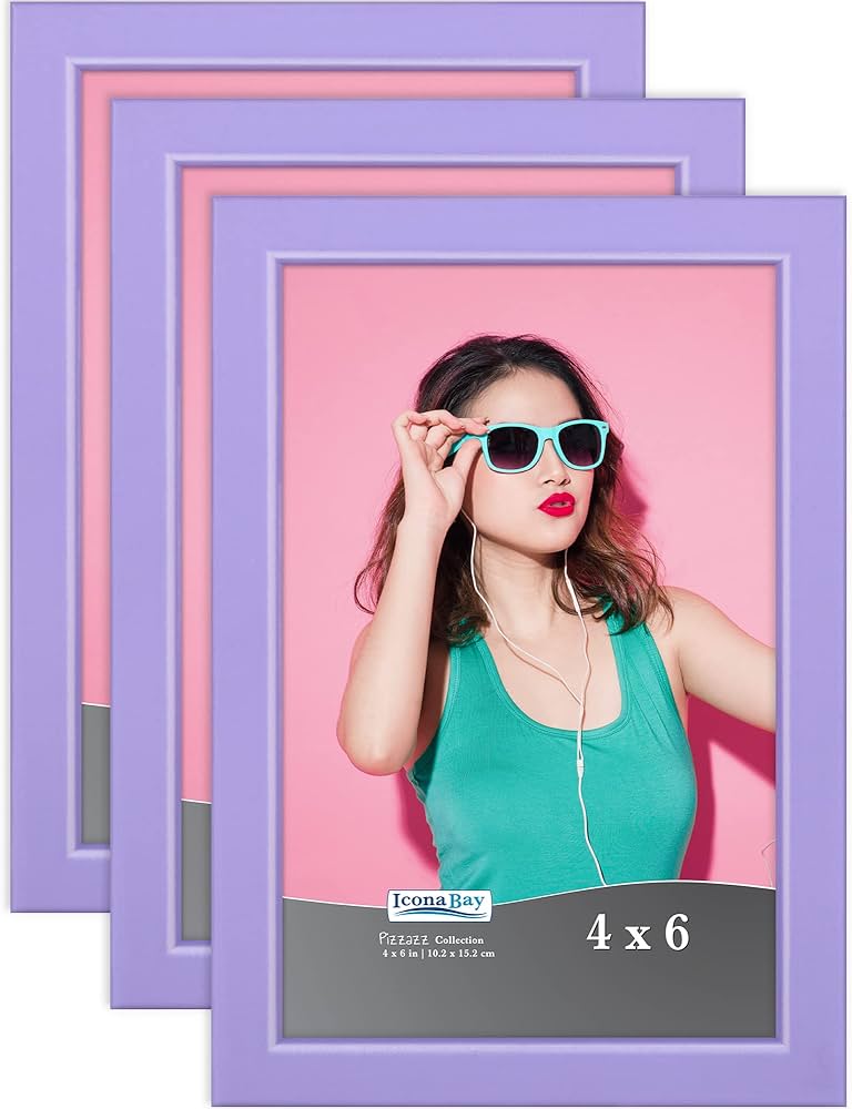 Amazon.com - Icona Bay 4x6 Picture Frames (Purple, 3 Pack Amazon.com - Icona Bay 4x6 Picture Frames (Purple, 3 Pack