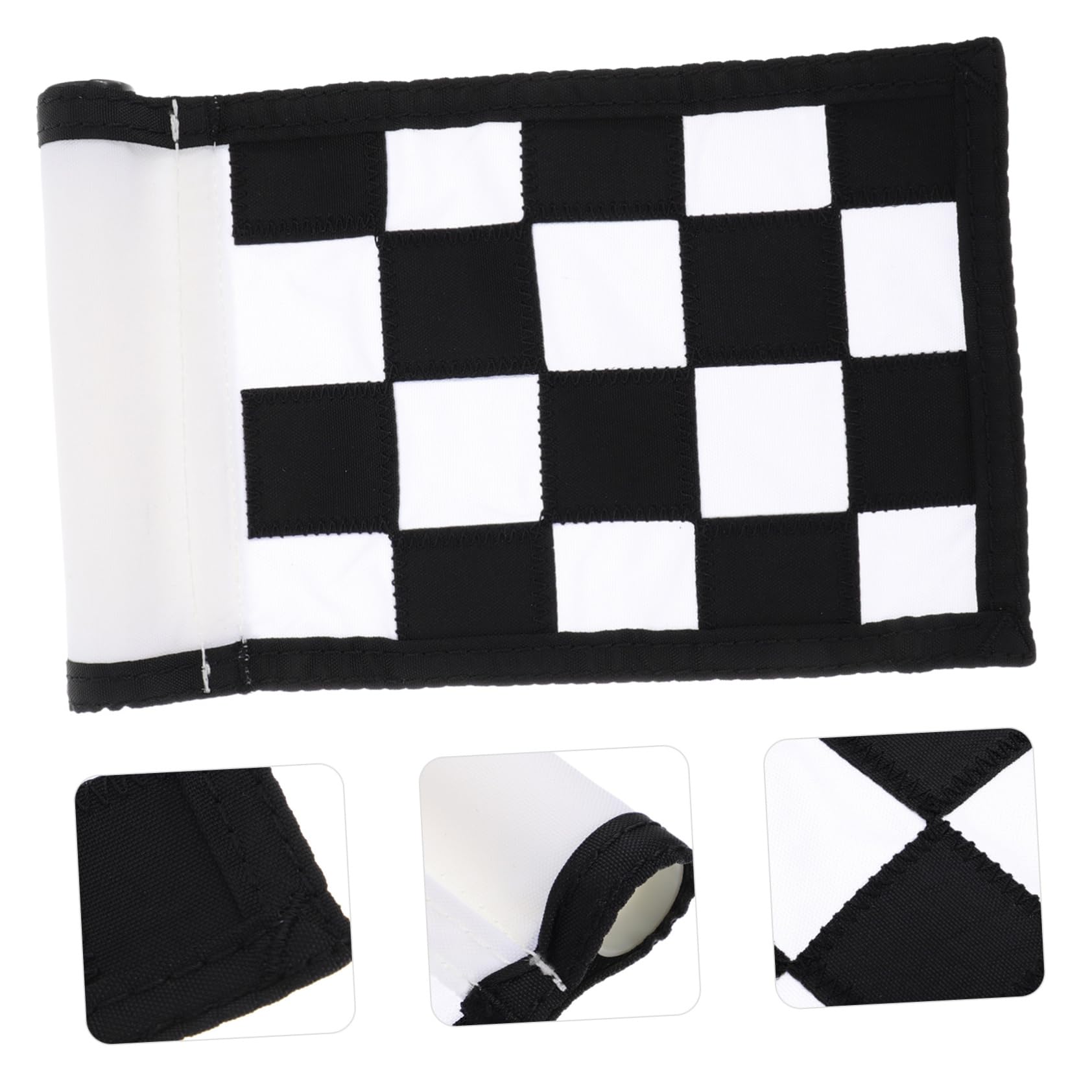 KOMBIUDA Practical Checkered Flag Portable Training Golf Flag Detachable Practicing Grid Course Supplies