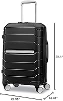 Vista 17 de Samsonite Freeform – Maleta rígida, expandible con ruedas dobles giratorias, Blanco
