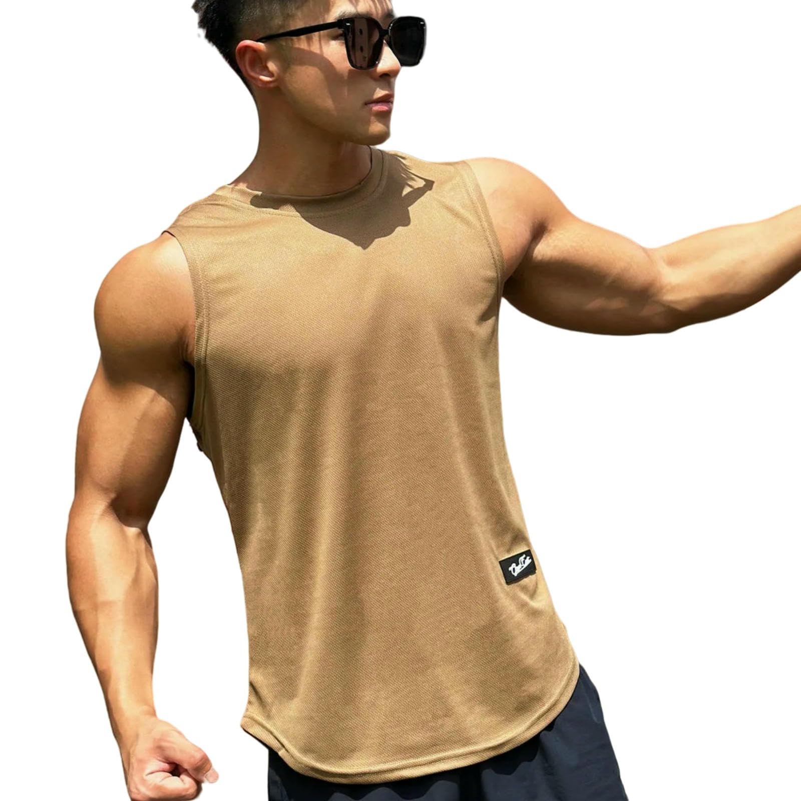 Kamizelka fitness Męska Gym Tank Top Sleeveless Shirt Męska siatka Breathable Sports Undershirt Gyms Running Men