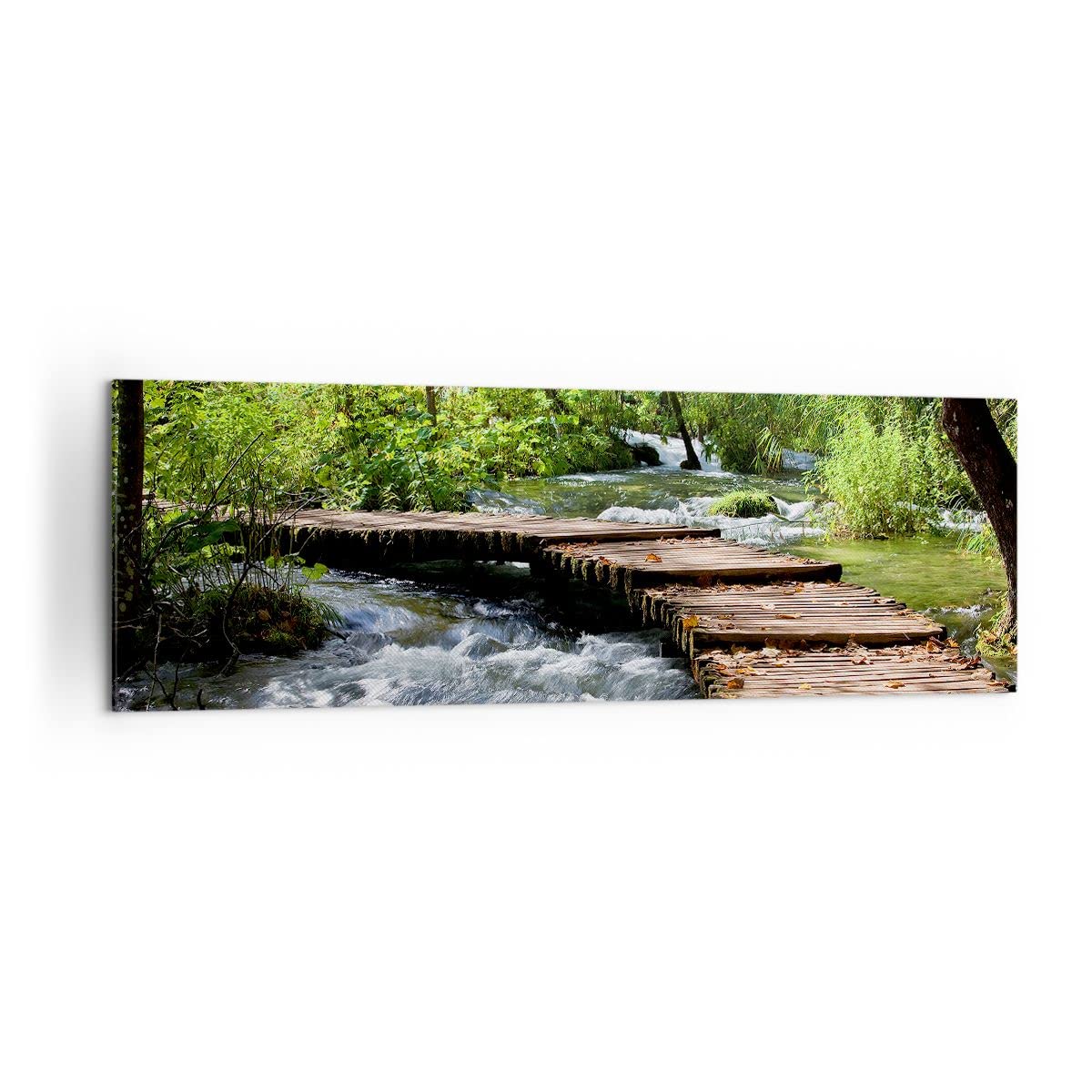 ARTTOR Cuadro Decorativo 160x50cm Moderno Panorámico Paisajes Bosque - 0356 | Parque Naturaleza Árboles Cuadro sobre Lienzo Grande Arte mural Decoración del Hogar Salón Dormitorio Cuadros de Pared