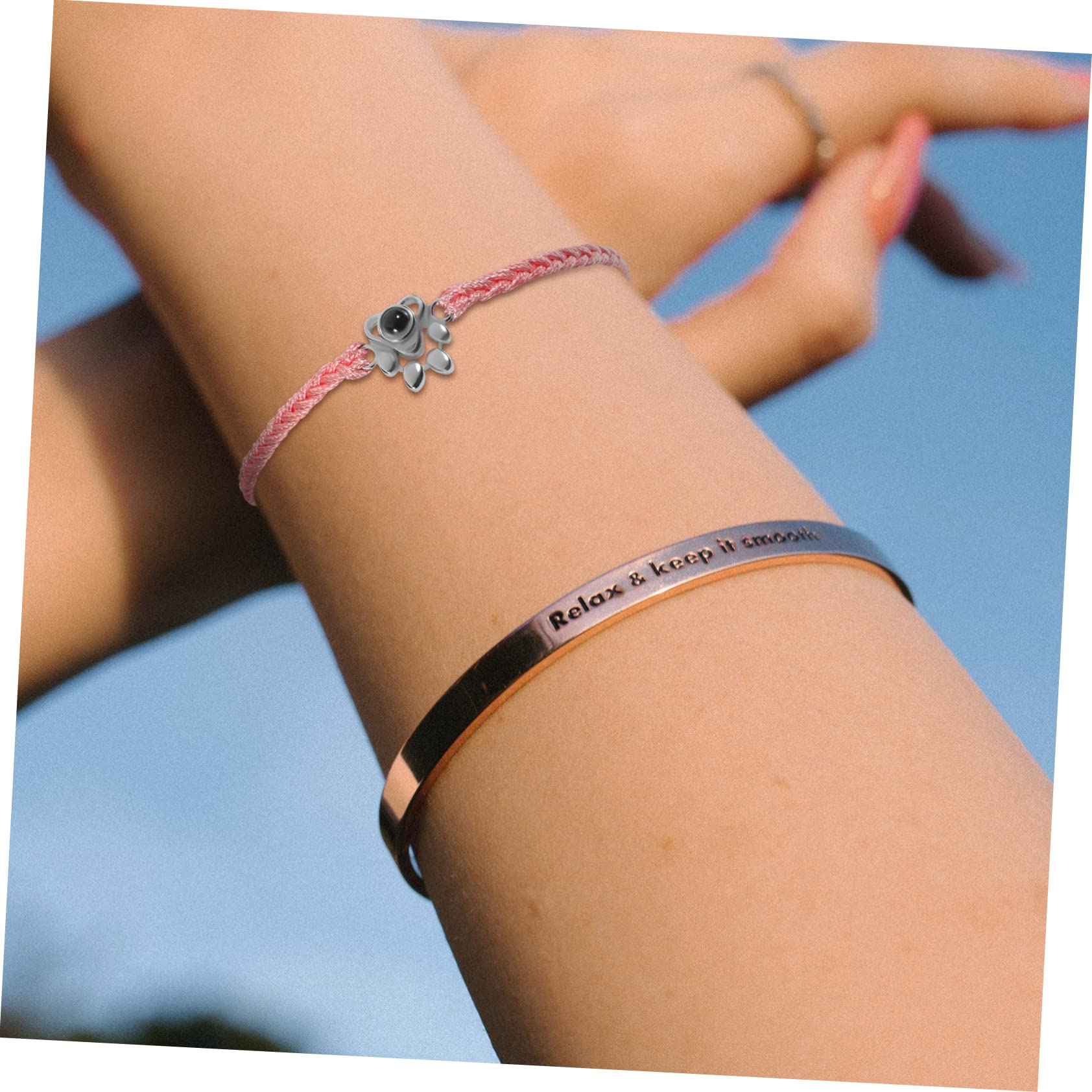 Abaodam 10piezas Pulseras Tejidas Ajustables Con Para Parejas De Joyería Para Hombres y Mujeres Ocasiones Especiales y San Valentín
