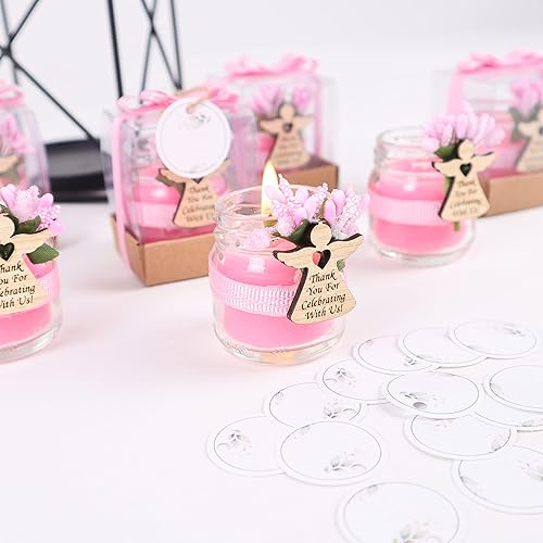 Miniatura 9 de Pack of 8 Glass Candle Jars, Handmade Baptism Favors for Girls, Holy Communion Gifts for Girls, Girls First Communion Gift, Baptism Favors for