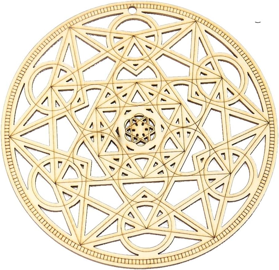 Flower Shaped Hanging Wall Art Decor Wooden Board Crystal Pad Mat Coaster