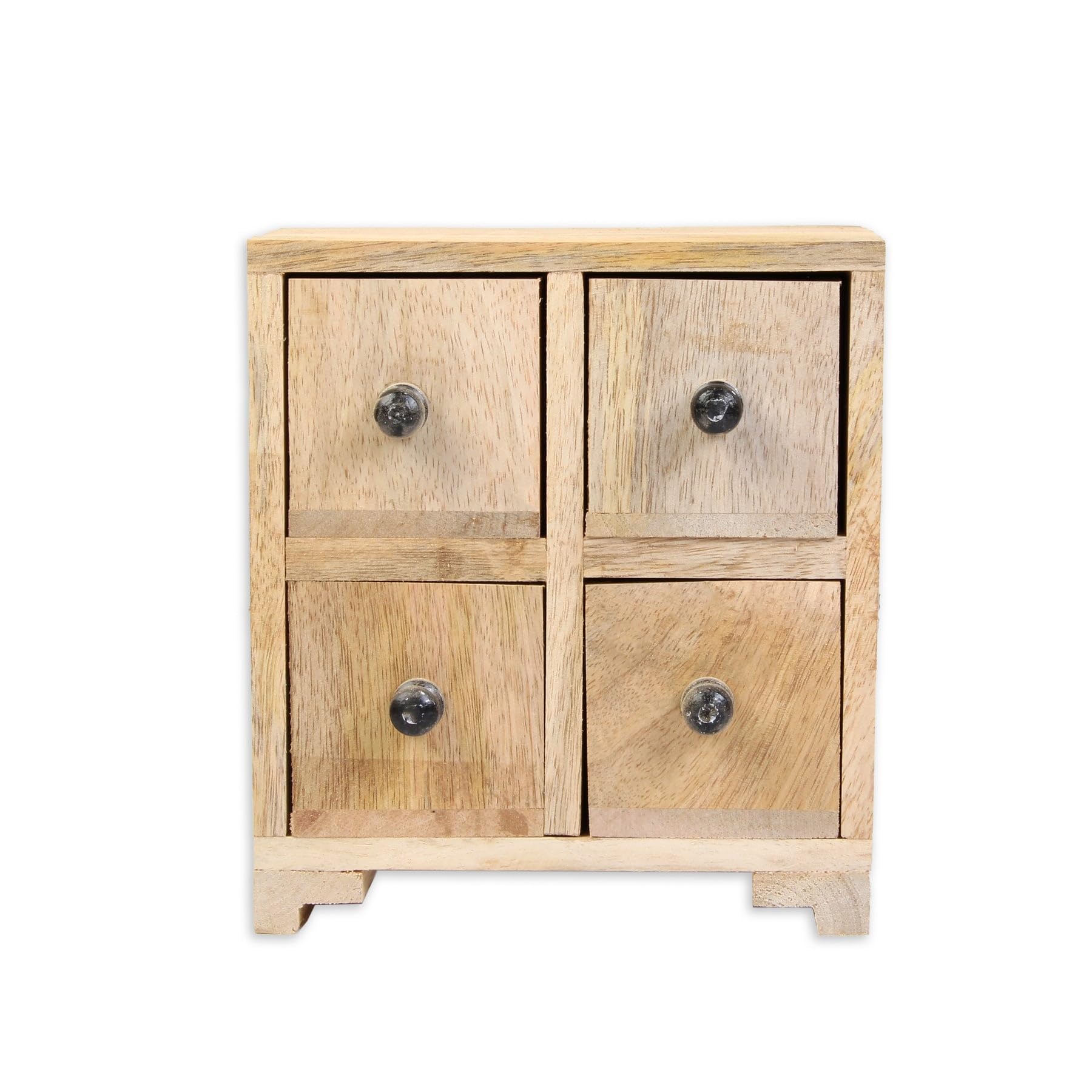 Itsy Bitsy Wooden Box for Art and Craft for Storage | Wooden Box for Storage,Jewellery| Chest of Drawers (4 Compartments) 6.5 X 3 X 6inch|Small Wooden Drawer Cabinet Organizer Box-image-26