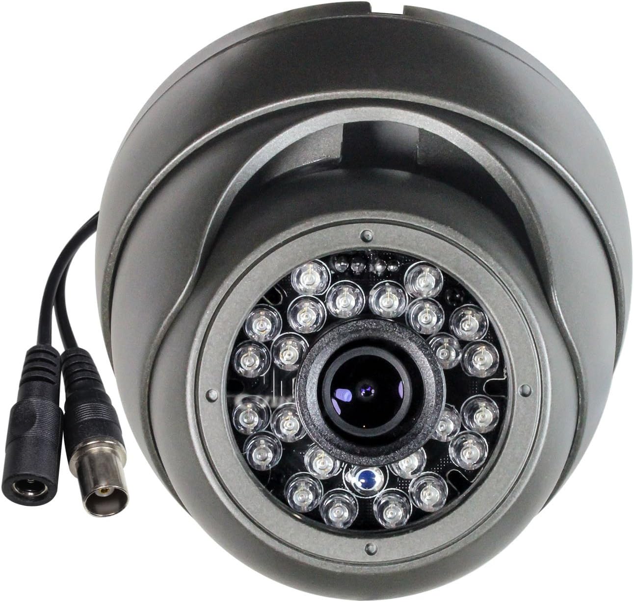 SKYVIEW HD 1080P Hybrid CCTV Camera, 2 Mega Pixel CMOS, TVI/CVI/AHD/CVBS 4 in 1, 3.6mm Fixed Lens and 24 IR LEDs, IP66 Waterproof Day/Night Vision IR Cut Security Camera - Grey (Default TVI Output)
