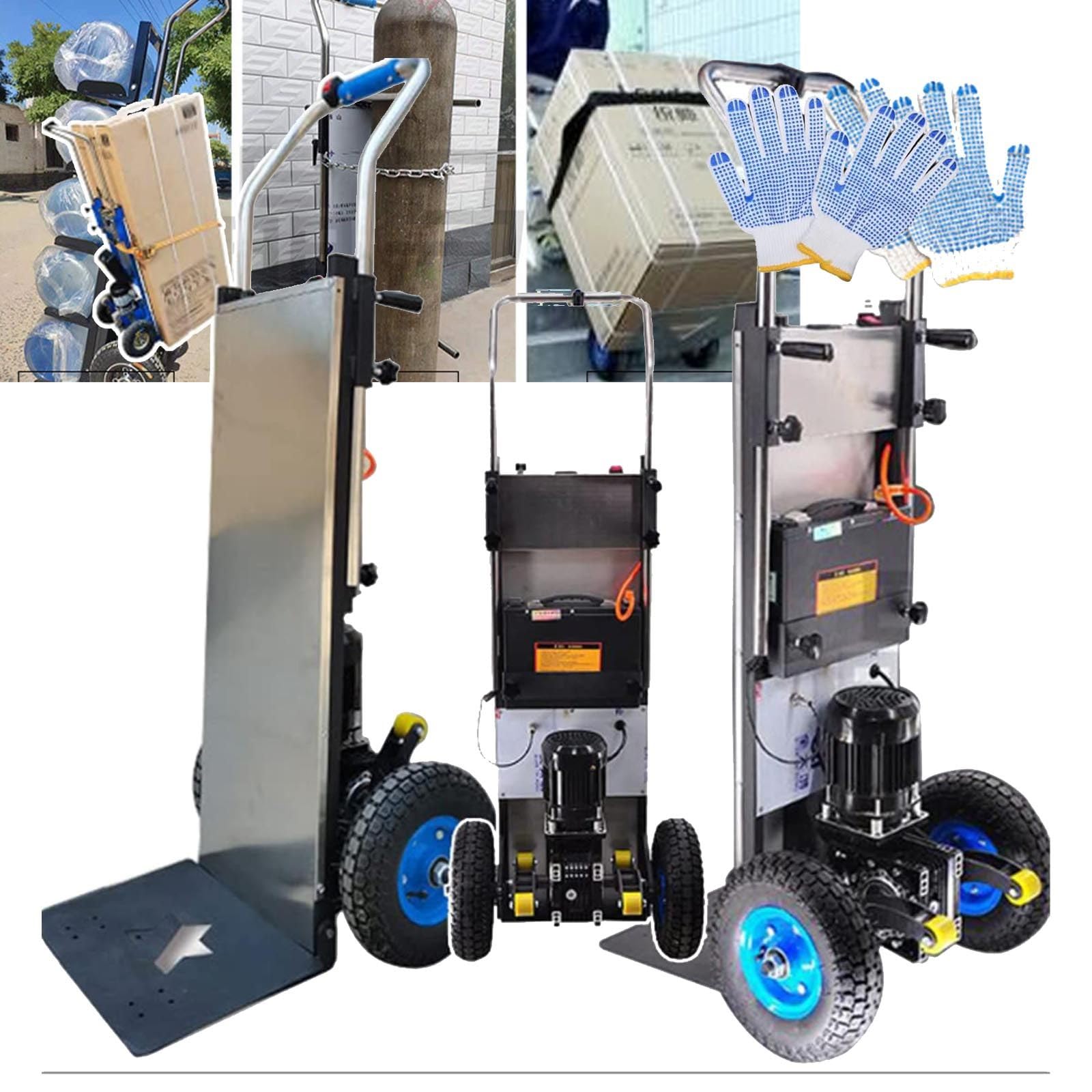 Carretilla Elevadora De Escaleras Eléctrica, Carretilla Elevadora De Escaleras, Capacidad De Carga (400 Kg), Batería Extraíble (48 V/36 Ah), Motor Sin Mantenimiento/Sin Escobillas