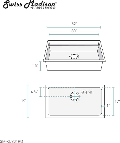 Miniatura 13 de Tourner - Fregadero con estación de trabajo de cocina de acero inoxidable de 32 x 19 pulgadas, color oro rosa