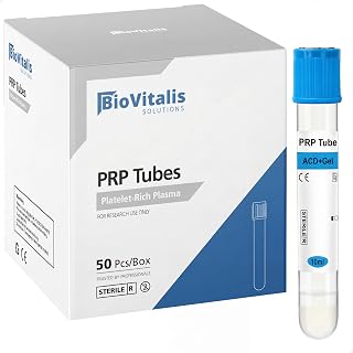 50 PCS PRP Tubes 10ML PRP Tube ACD Gel and Anticoagulant Glass Tubes | Tubes for Lab Centrifuge Use