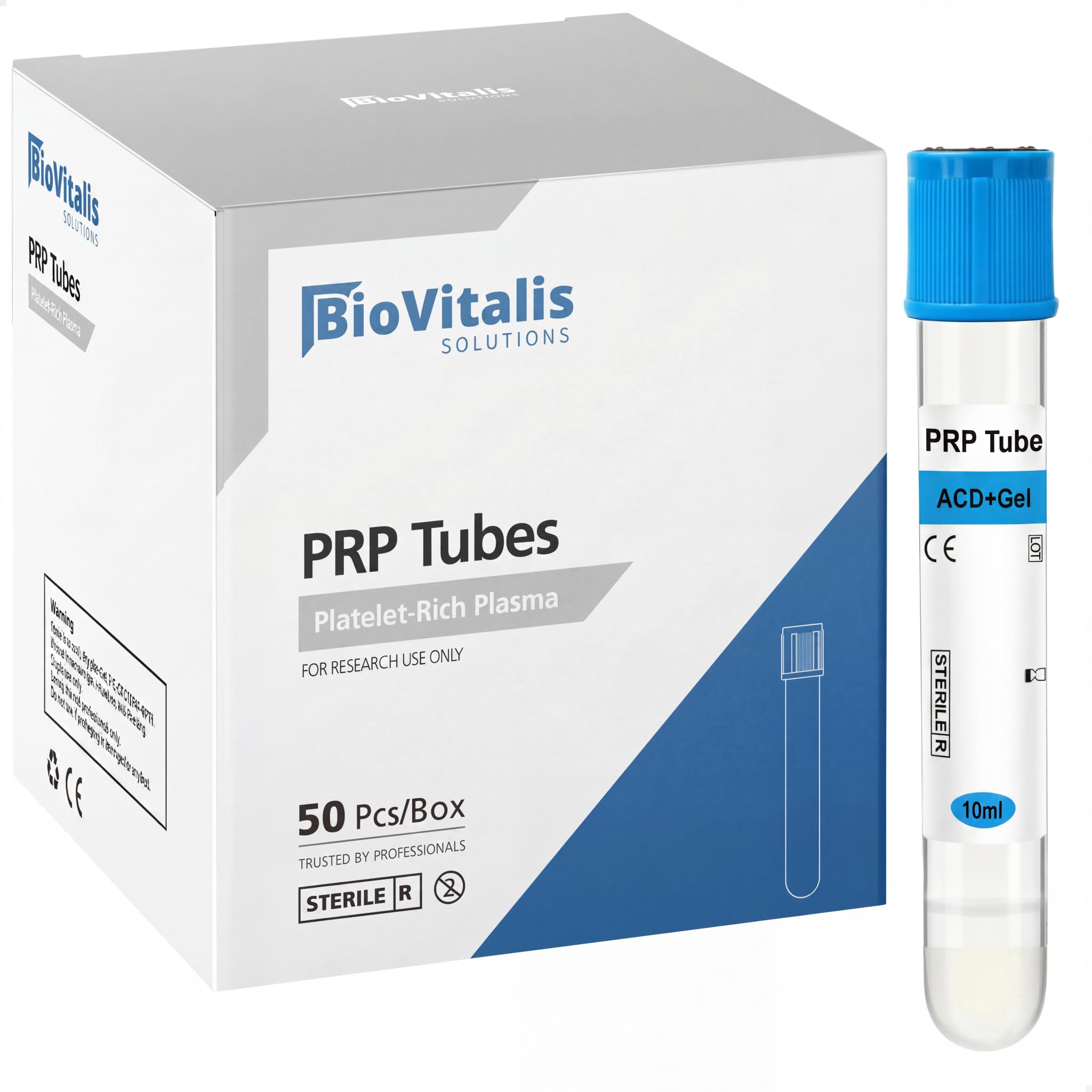 50 tubi PRP da 10 ml, in vetro PRP, per gel ACD e anticoagulante, per uso in centrifuga da laboratorio