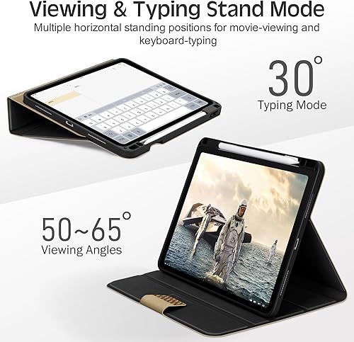 Miniatura 8 de KingBlanc Funda para iPad Air de 11 pulgadas (M3 2025M2 2024) 76 generación, iPad Air de 54 generación (10.9 pulgadas, 20222020) con soporte para