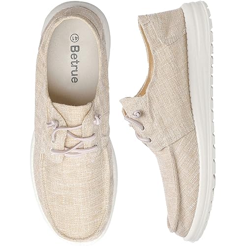 Betrue Mens Boat Shoes Slip On,Lightweight Soft Deck Shoes Mens,Men Loafers Canvas Shoes for Men,Soft Cloth Loafers for Men