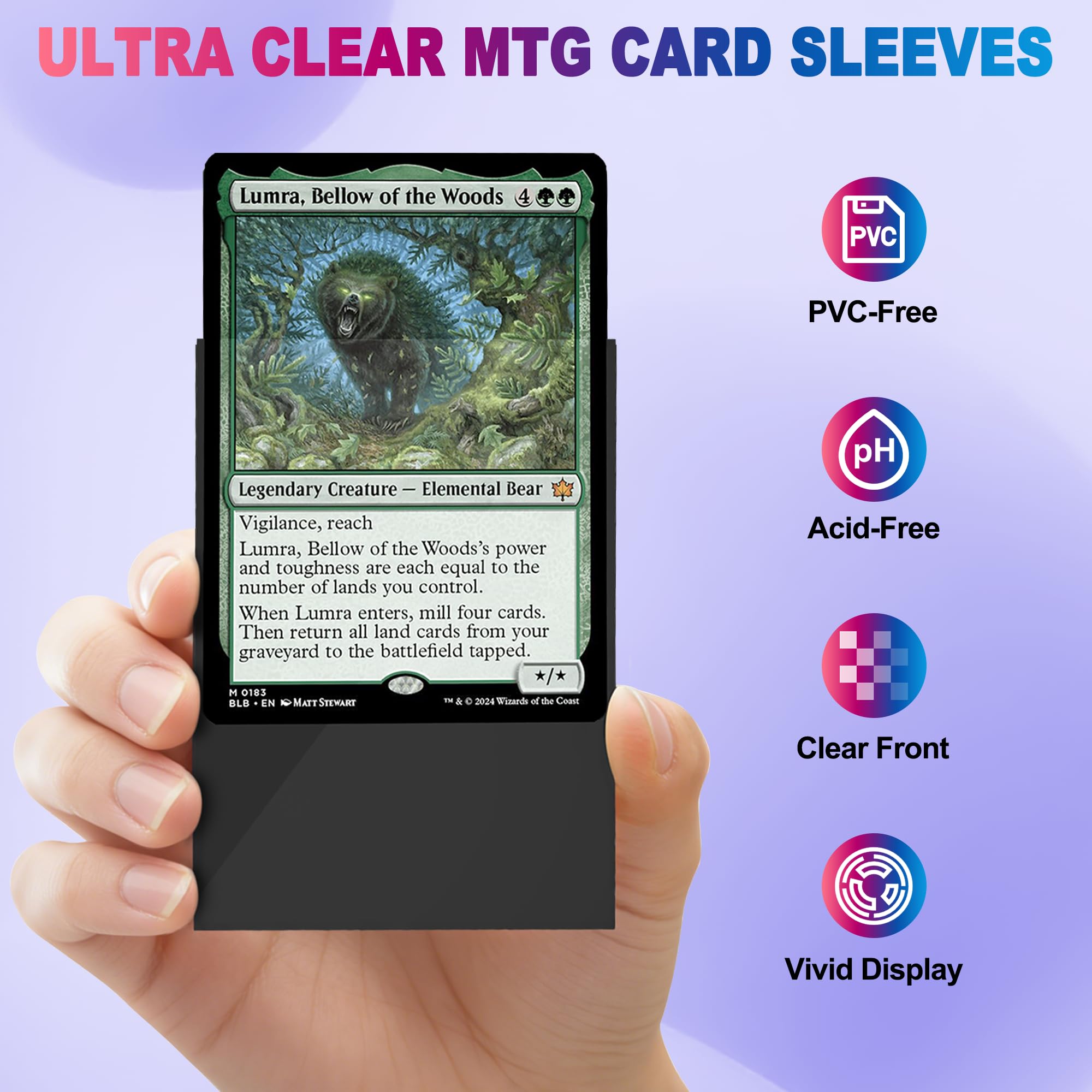 Amazon.co.jp: UAONO MTGカードスリーブ 500枚 5色 アートカード