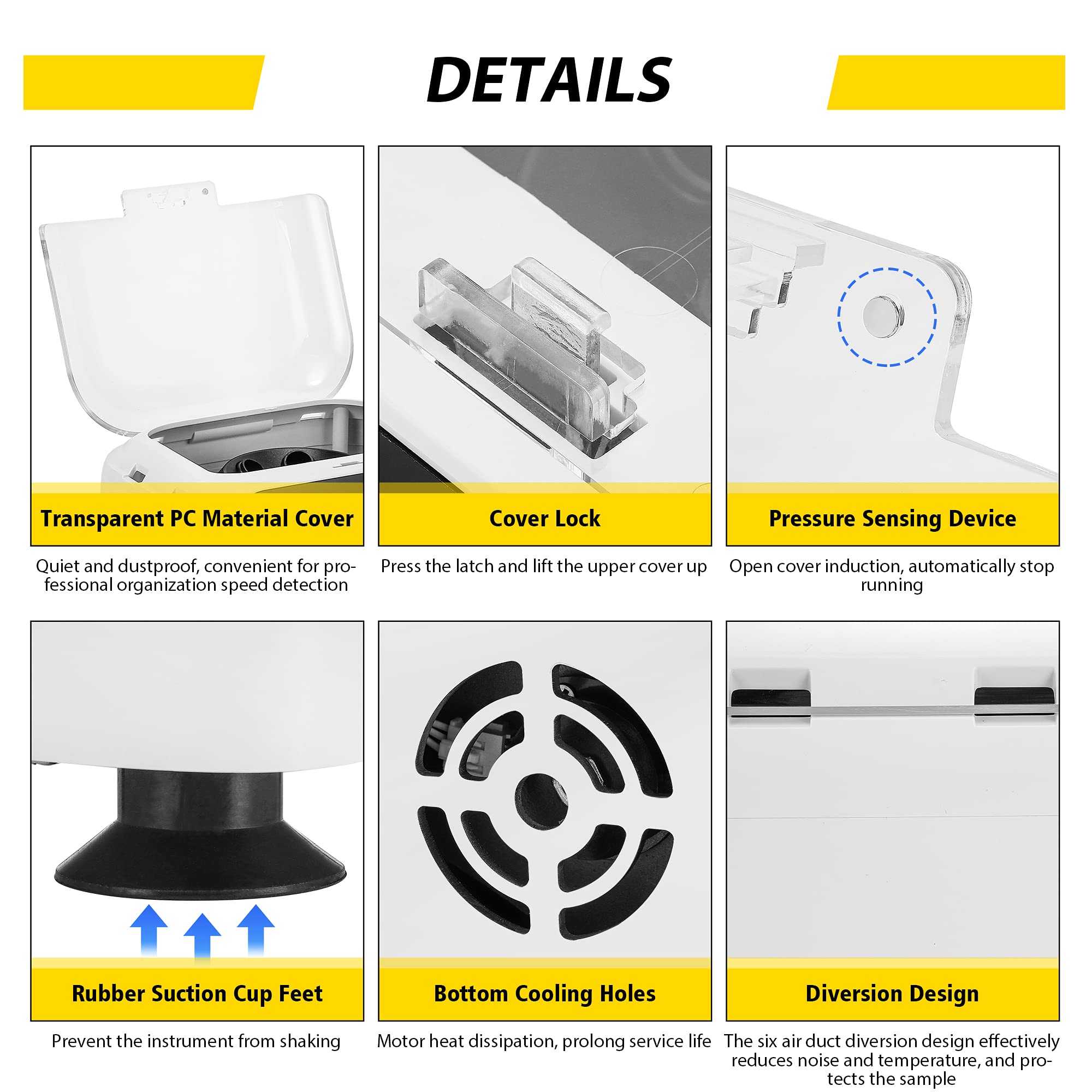 CGOLDENWALL Centrifugadora Inteligente de Laboratorio 20ml*6 1920xg, 4000rpm, Temporizador de 999min, Pantalla LCD, para Separación de Muestras/Microorganismos,Tubos de 5/8/10ml Disponibles