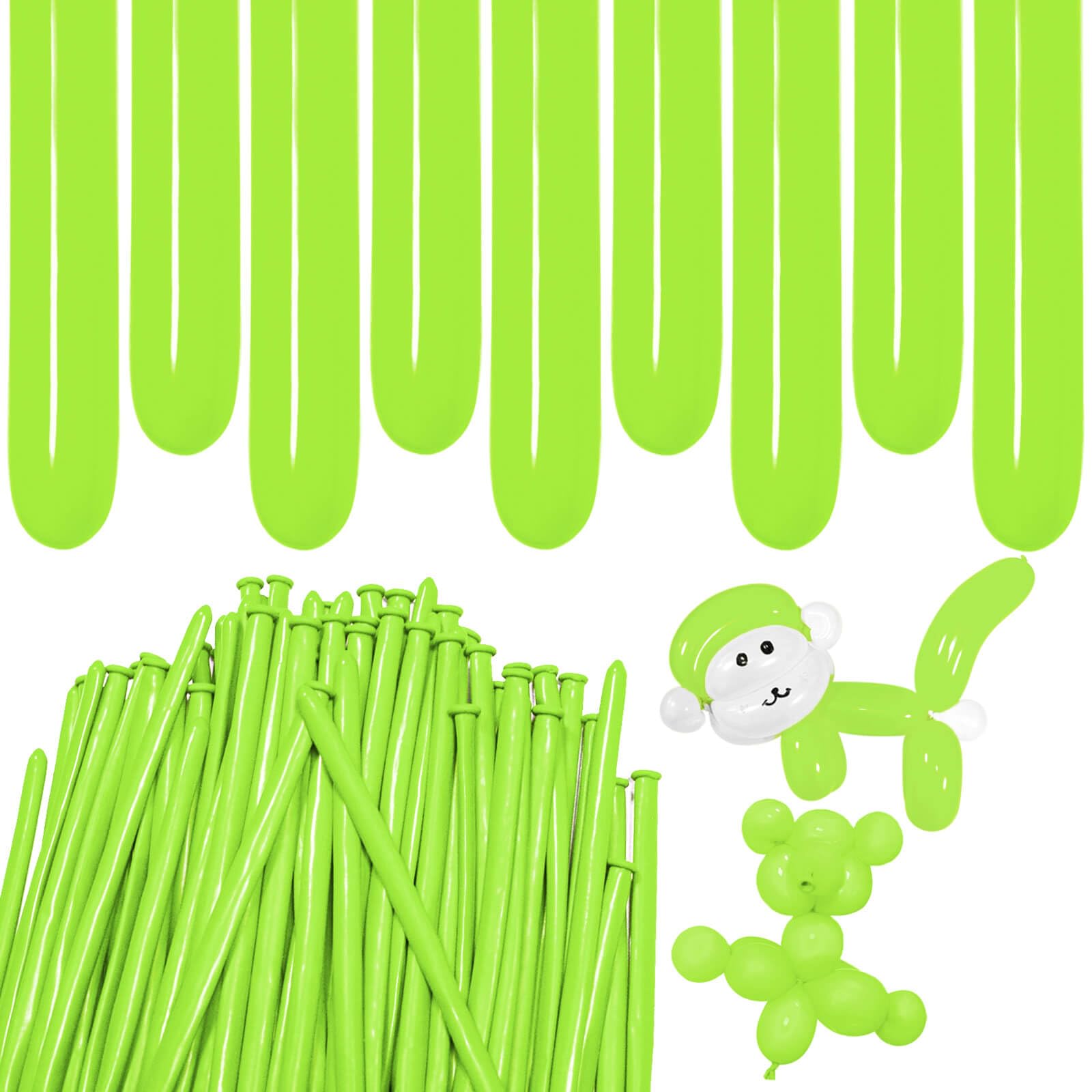 ZBYDNG Light Green Long Balloons Premium 260 Twisting Balloons Animals Magic for Birthday Kids Wedding Party Supply 100pcs