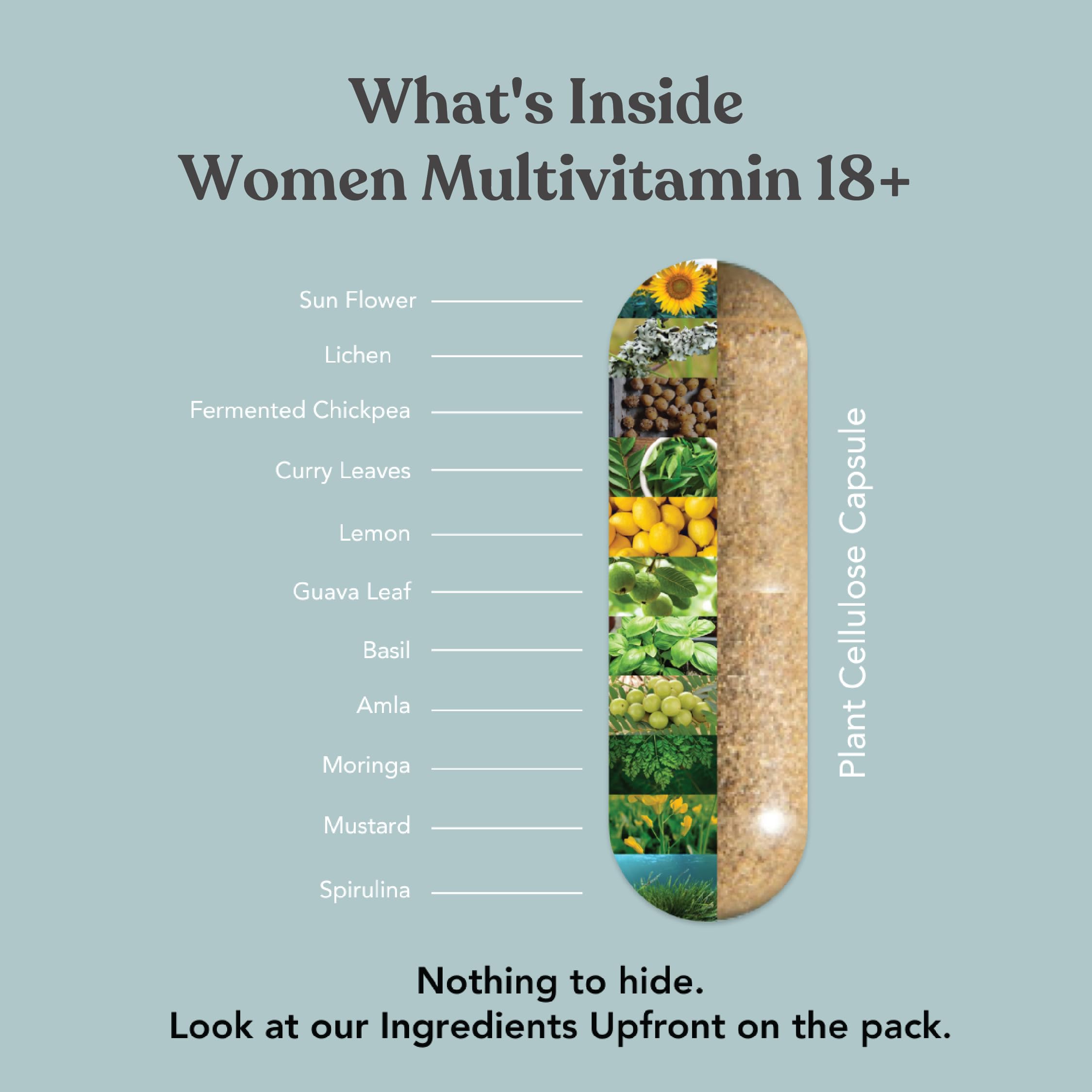 Earthful Multivitamin for Women | 100% Plant, Non-Synthetic | With Biotin, Zinc, Vitamin C, D3 for Immunity, Hair, Skin, Bones & Overall Wellness | 60 Capsules | Pack of 2 — Amazon image 5