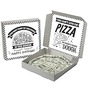 2 Pcs Money Box for Cash Birthday Money Pizza Box 