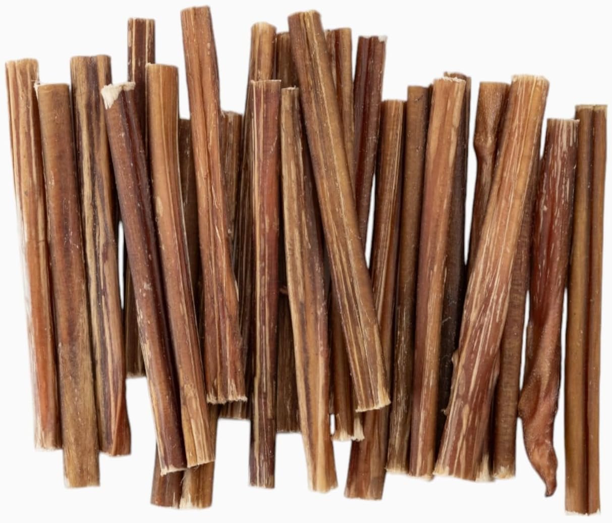 Natural Beef Bully Stick Dog Treats, 6 Inch Thin, 8g-17g, High Protein Low Fat, 25 Count