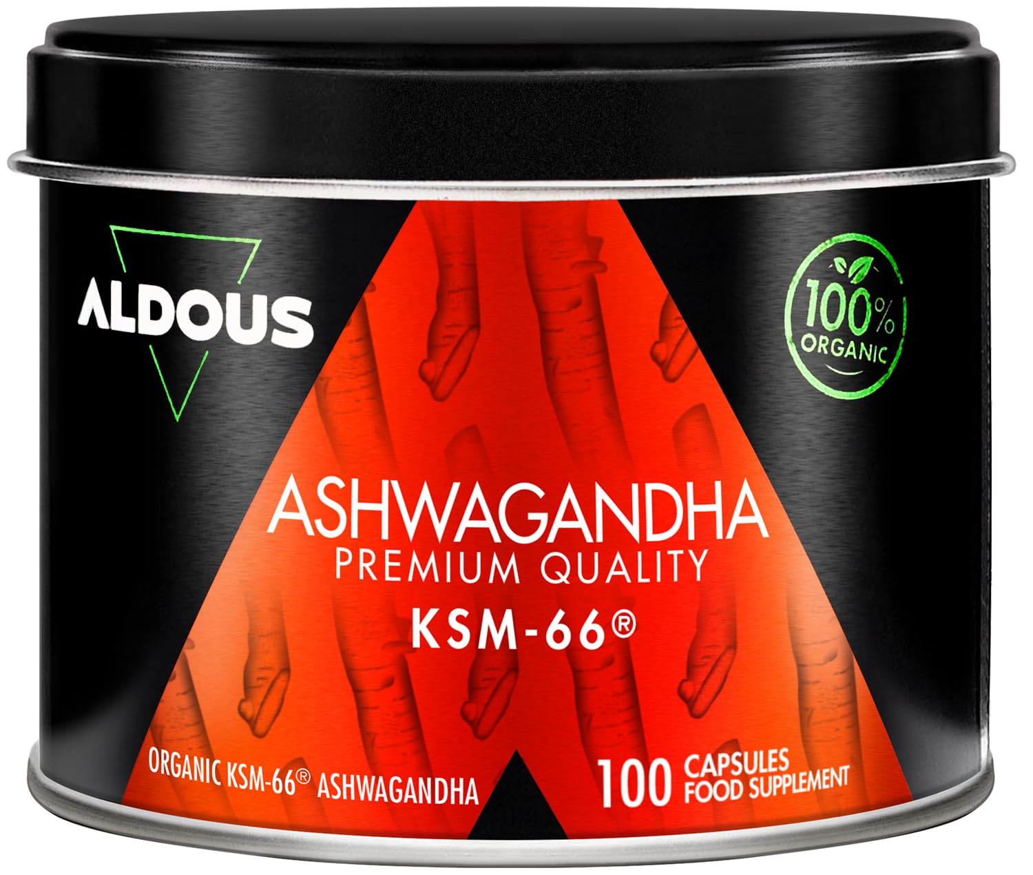 Ashwagandha Bio KSM-66 ® 600mg - 100 Gélules (+3 Mois) - Bien-être, Anti Stress,