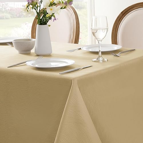 Miniatura 6 de Softalker Mantel rectangular de jacquard, diseño de remolino, impermeable, resistente a las manchas, sin arrugas, peso pesado, para cenas, fiestas,
