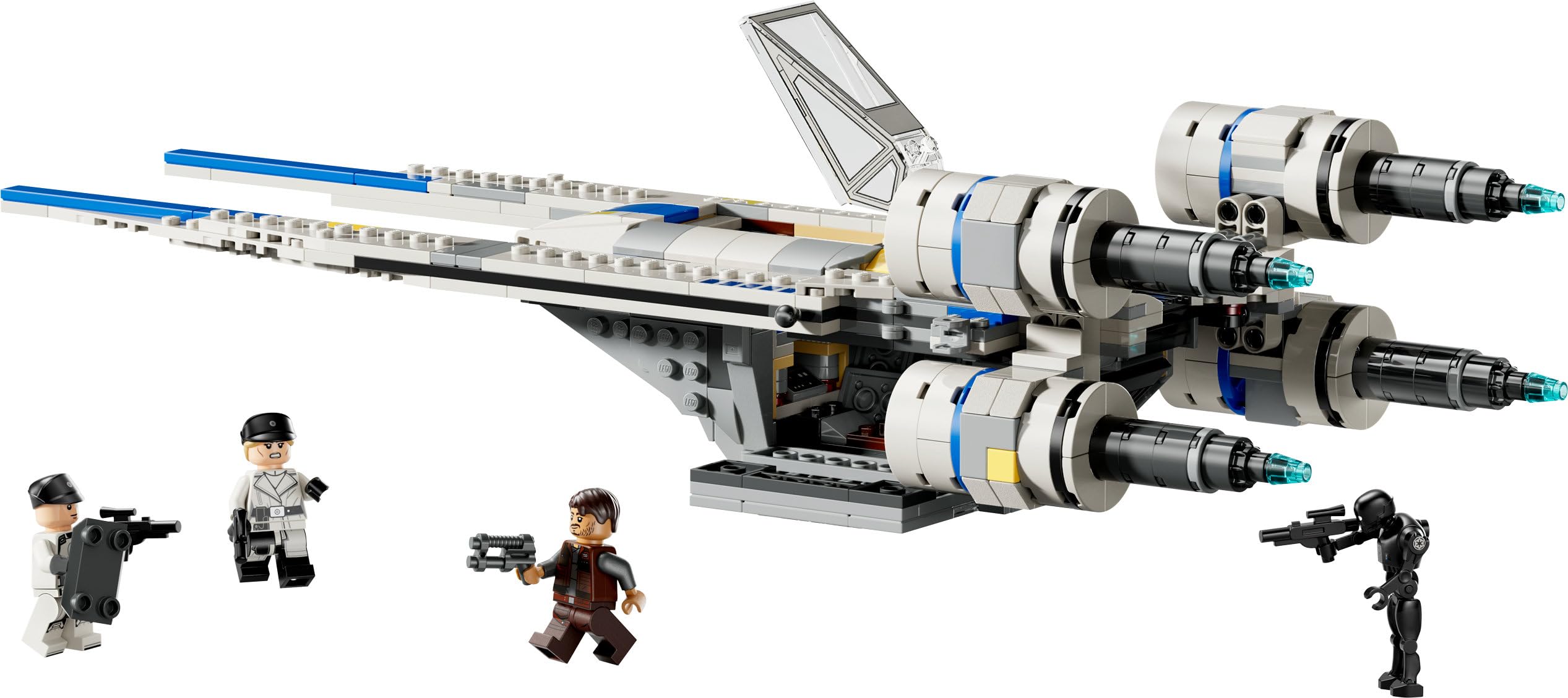 LEGO Star Wars 75399 Caza Estelar Rebelde ala-U - Maqueta de Nave de Juguete con ala Móvil, 3 Minifiguras (Inc. Cassian Andor) y Figura de Droide K-2SO - Regalo para Niños de 8+ Años y Fans de Andor