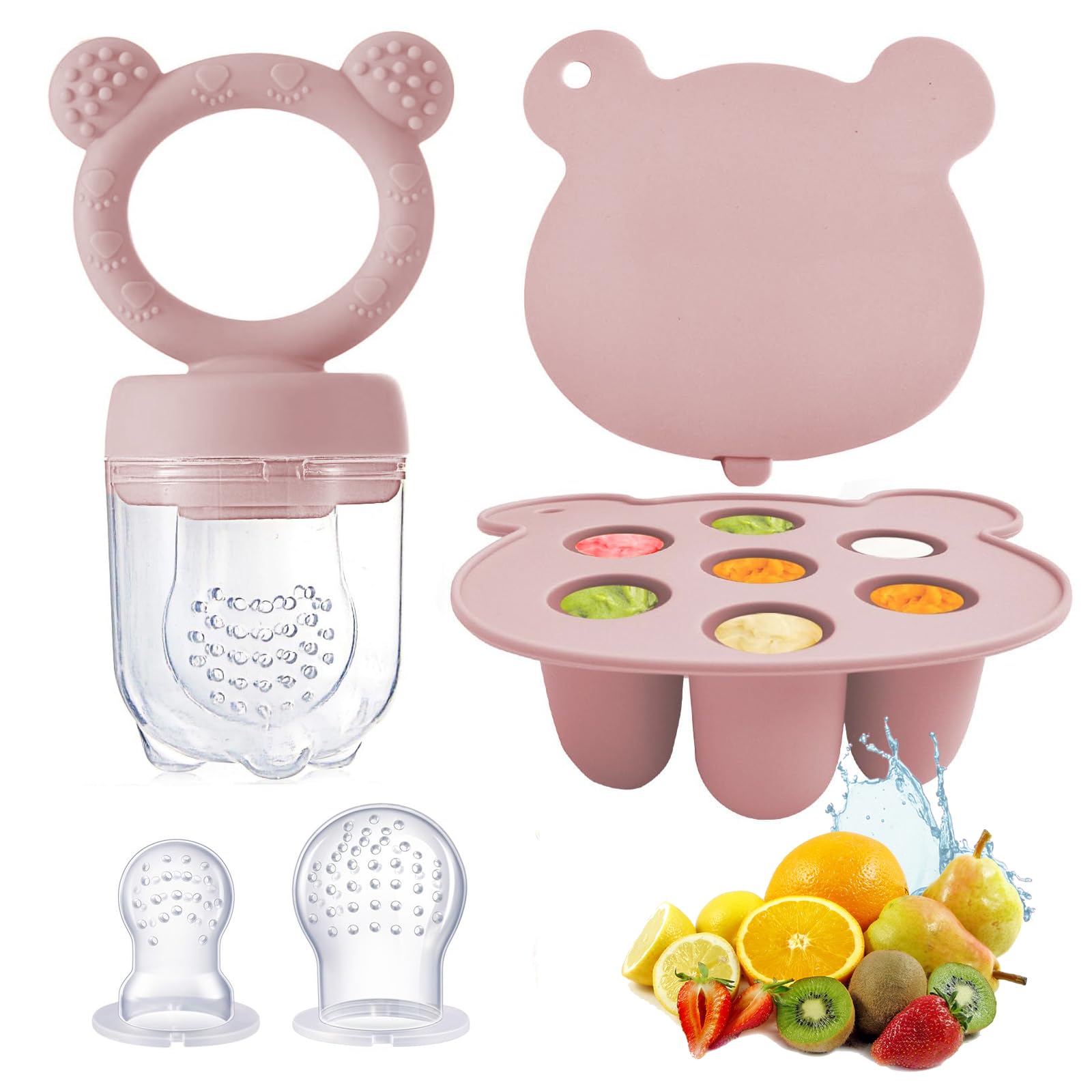 Moules à Sucettes Glacées Et Tétine Pour Bébé - Kit Silicone Avec Fruits Et Lait Maternel - Dinosaure