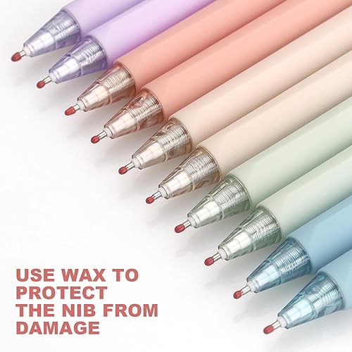 Miniatura 2 de Bribobo Bolígrafos de tinta de gel, tinta negra para oficina, escritura suave, bolígrafo de trabajo retráctil, punta fina de 0.020 in (10 unidades)