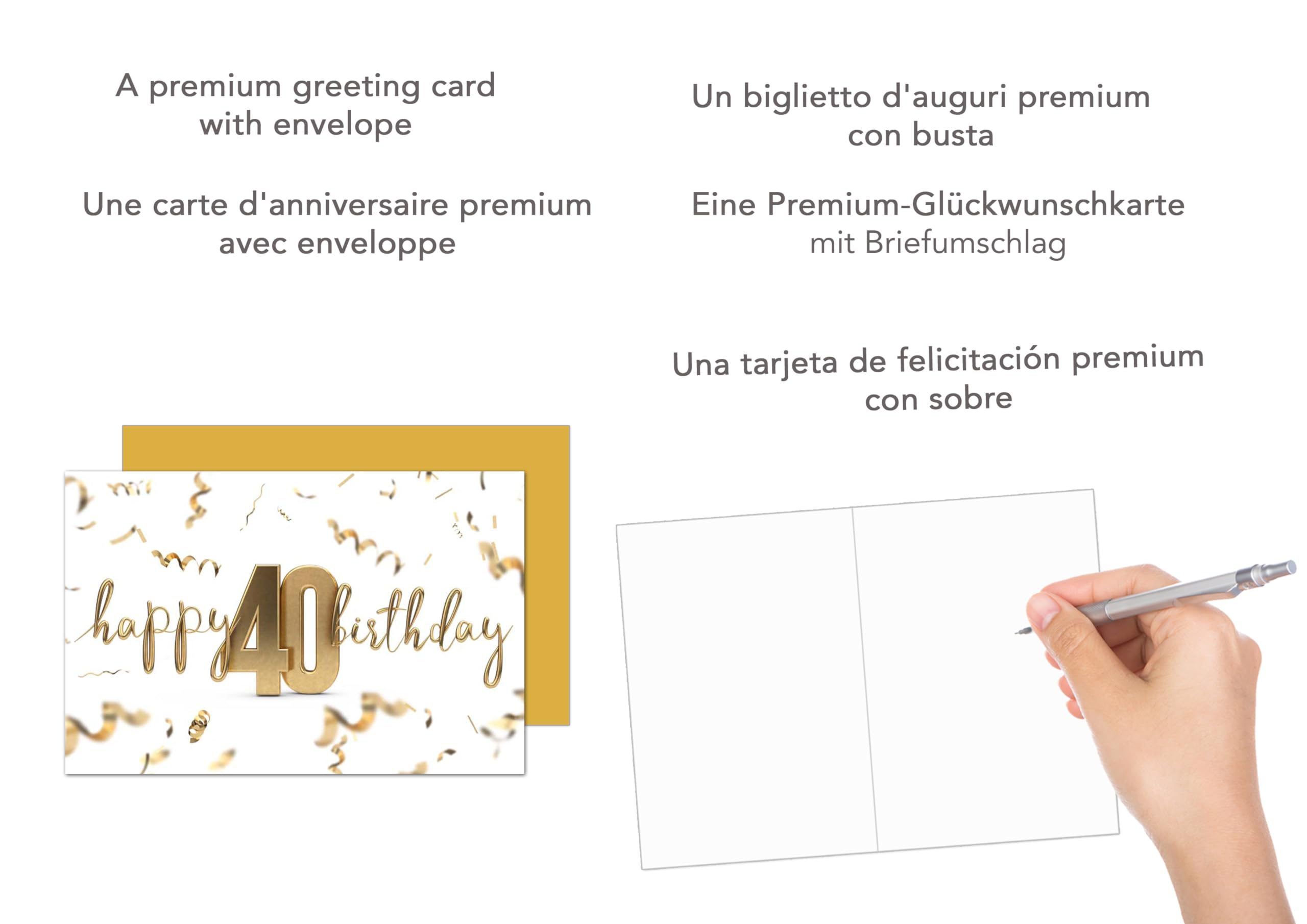 Edition Seidel Esclusivo biglietto di auguri per nozze d'oro con busta. Biglietto di auguri singolo per matrimonio d'oro 50 (SW022