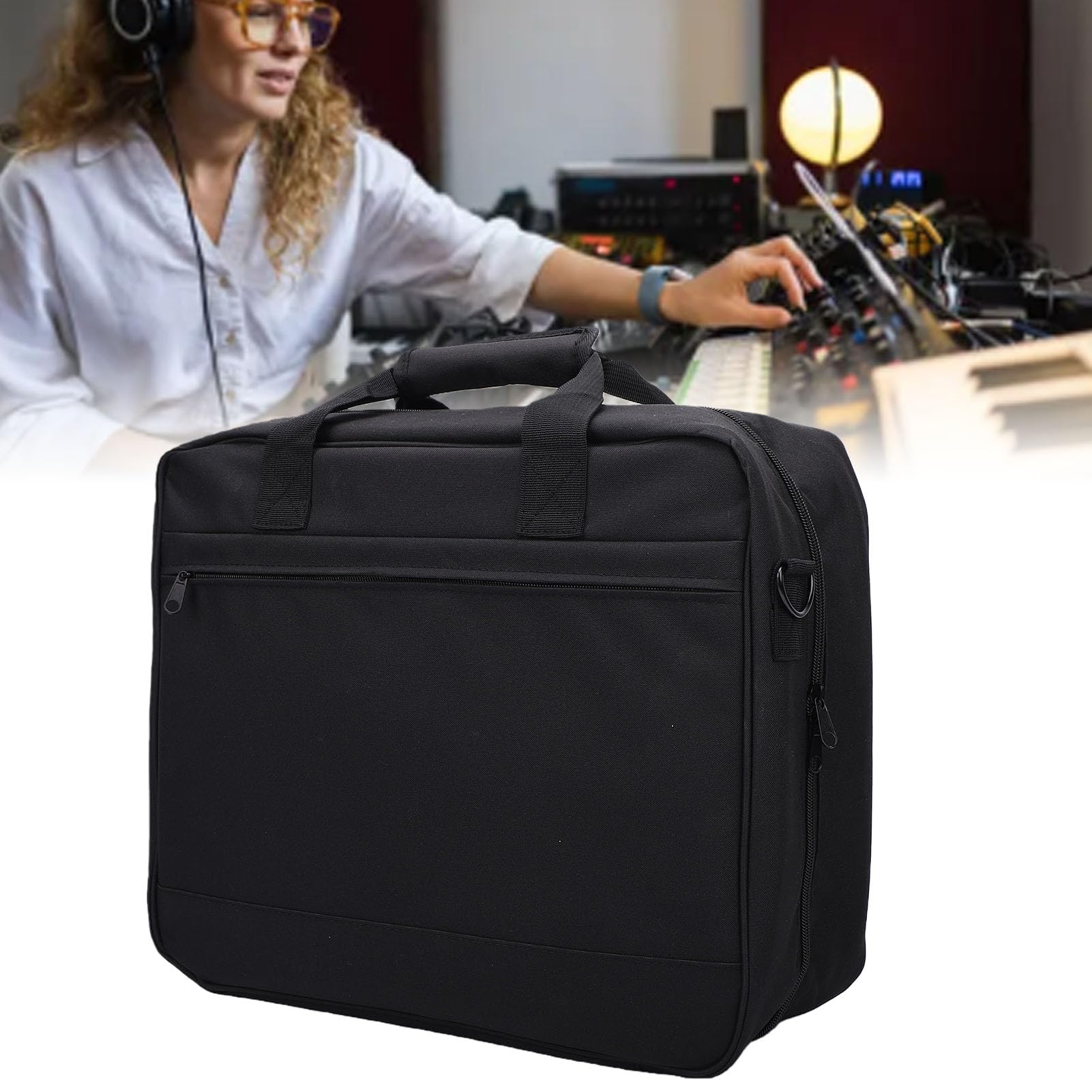 Generic Bolsa de Almacenamiento para Mezclador de Audio, Funda Protectora Impermeable para Controlador de DJ y Equipo de Podcast con Correa de Hombro Ajustable para Viajes y Actuaciones