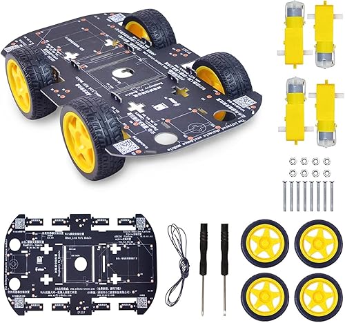 Miniatura 2 de Smart Robot Car Chassis Smart Learning Kit con motor 4 TT, DIY para UNO R3/Mega 2560/Raspberry Pi/Jetson Nano