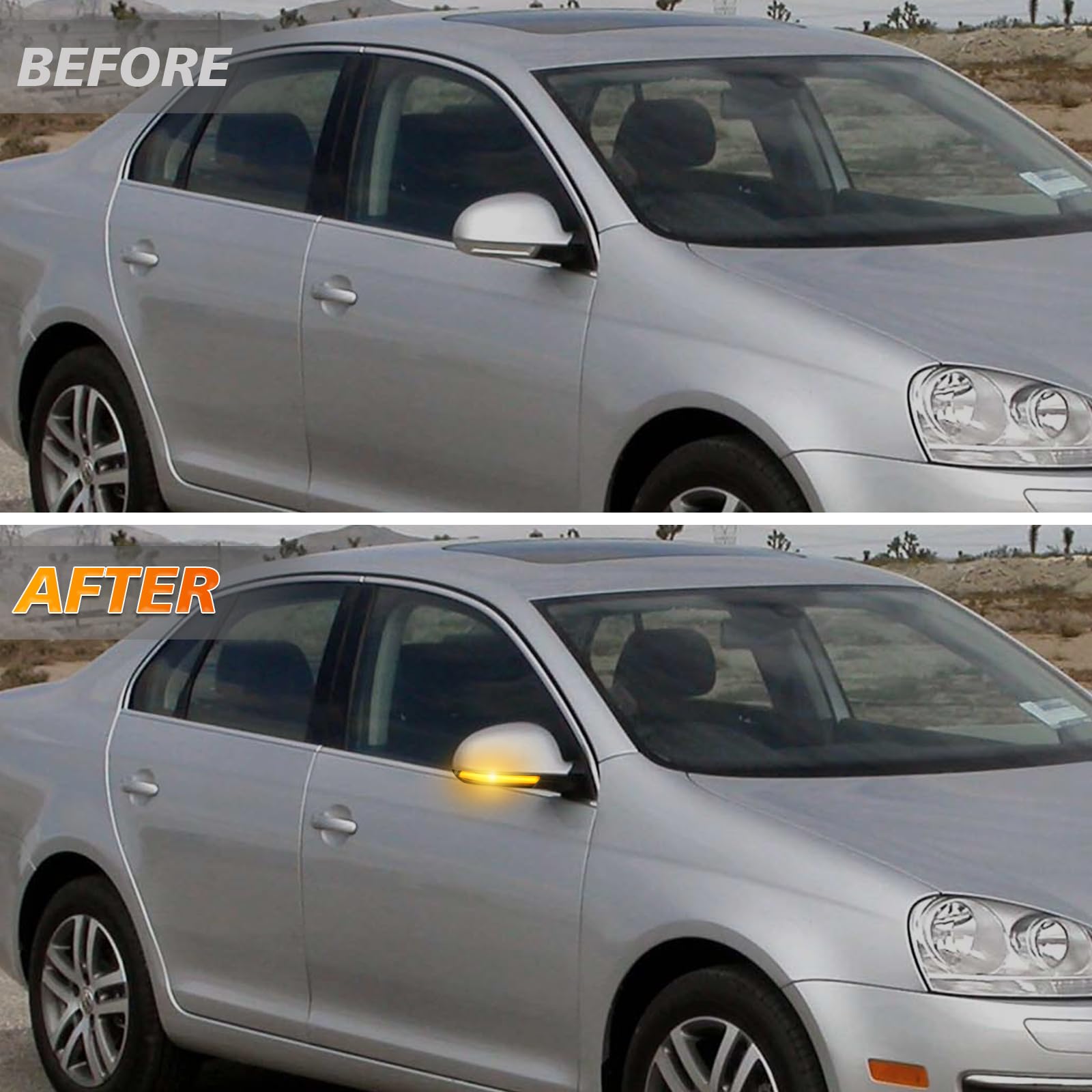 D-Lumina luci LED per indicatori di direzione dinamici per specchietto laterale,indicatori di direzione sequenziali,Compatibile con Volkswagen Polo mk4 FL Volkswagen Vento Skoda Octavia
