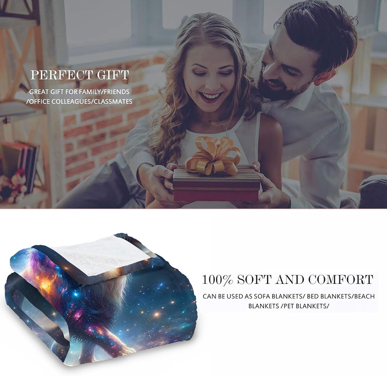 Lion Throw Blanket, Anime Blanket Gift for Lion Lover, Decorative Blankets for Sofa Couch Bed, Lion 50×60 inches - Image 6