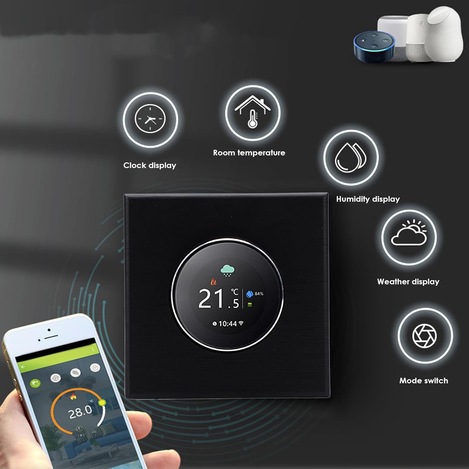 Fafeicy Smart Thermostat Programmable WiFi Temperature Controller with TFT Touch Screen Circular Knob for AC Underfloor Heating 8 71iLwoPiEmL. AC SL1500