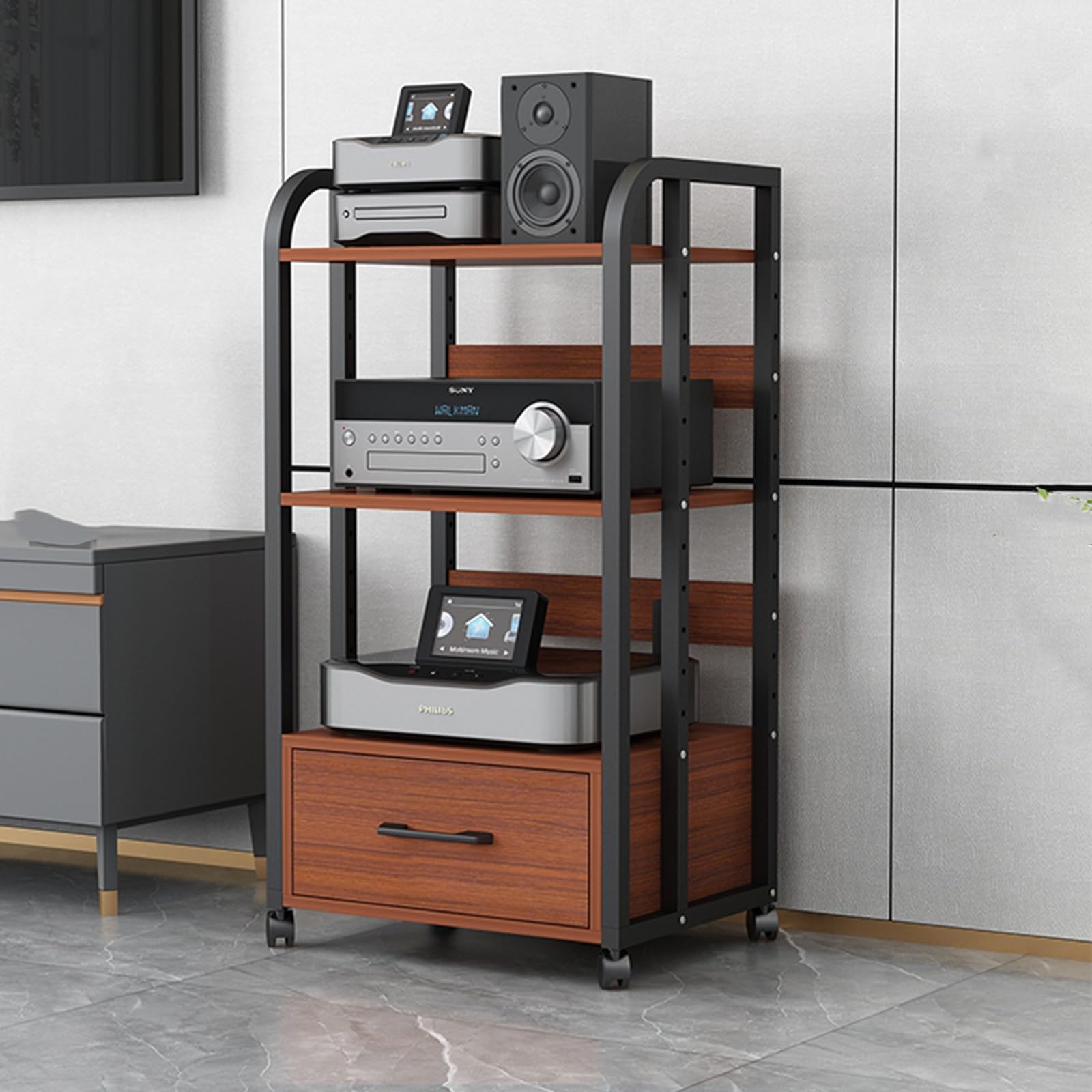 Étagère de rack d'amplificateur meuble HiFi haut de gamme