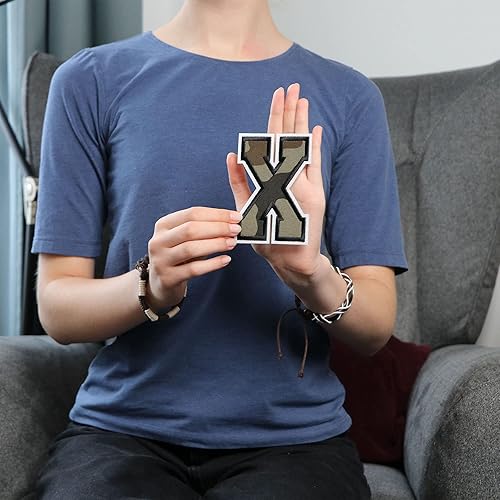 Miniatura 349 de Parches de letras termo-adhesivas de alta calidad – Lindas letras para ropa – Parche universitario para ropa – Letras bordadas de 4 1/2 parches