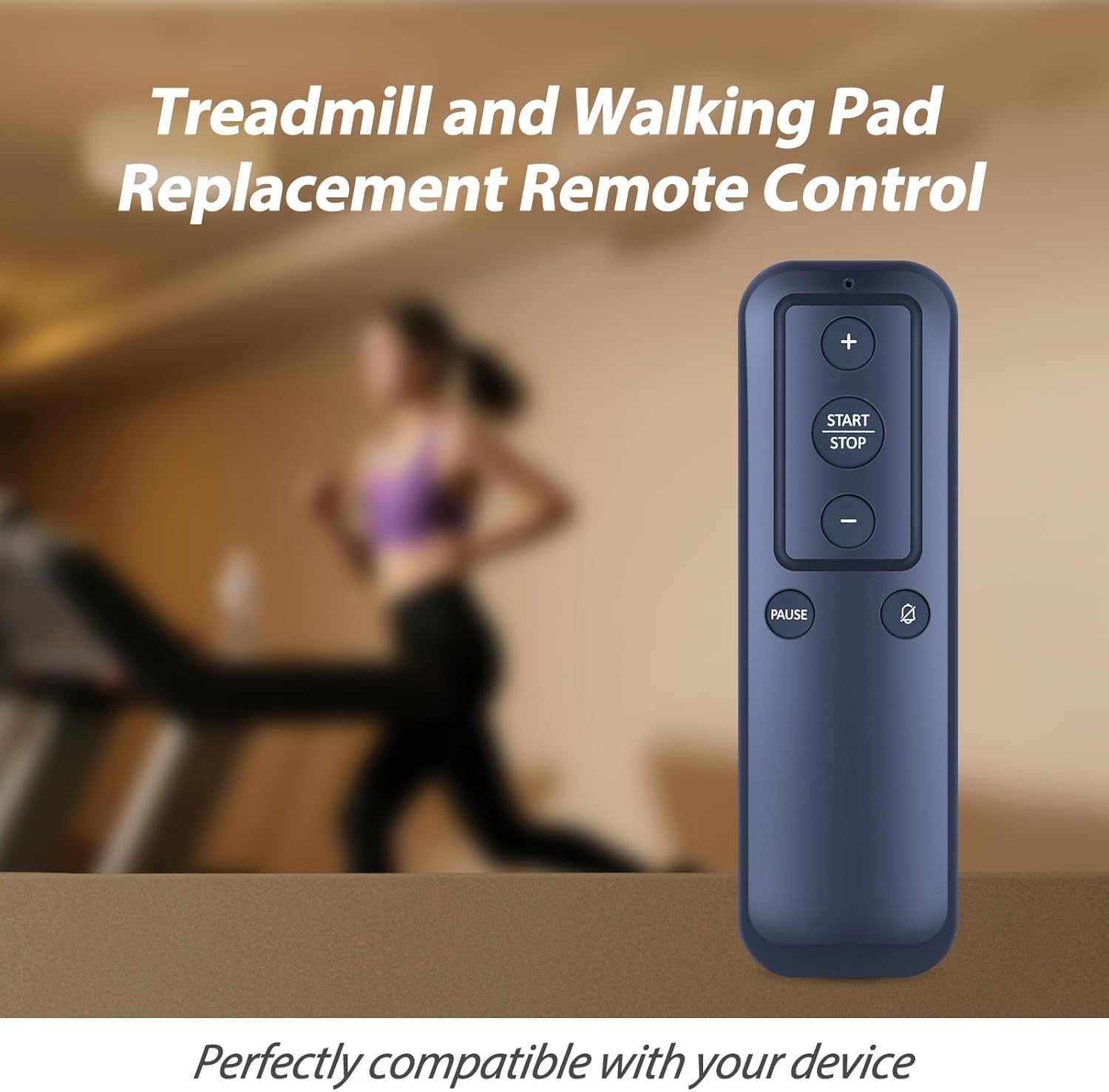 Person using the WDZP Treadmill Remote Control while exercising on a treadmill