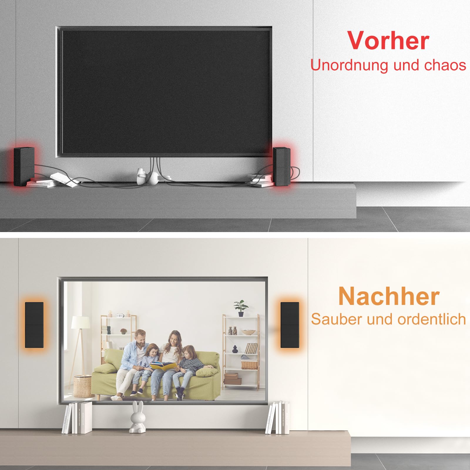 Lot de 2 supports muraux et de plafond pour haut-parleurs Bose UB-20, UB-20 Series II, WB-50 II, Lifestyle Serie, Soundtouch, angle réglable, noir