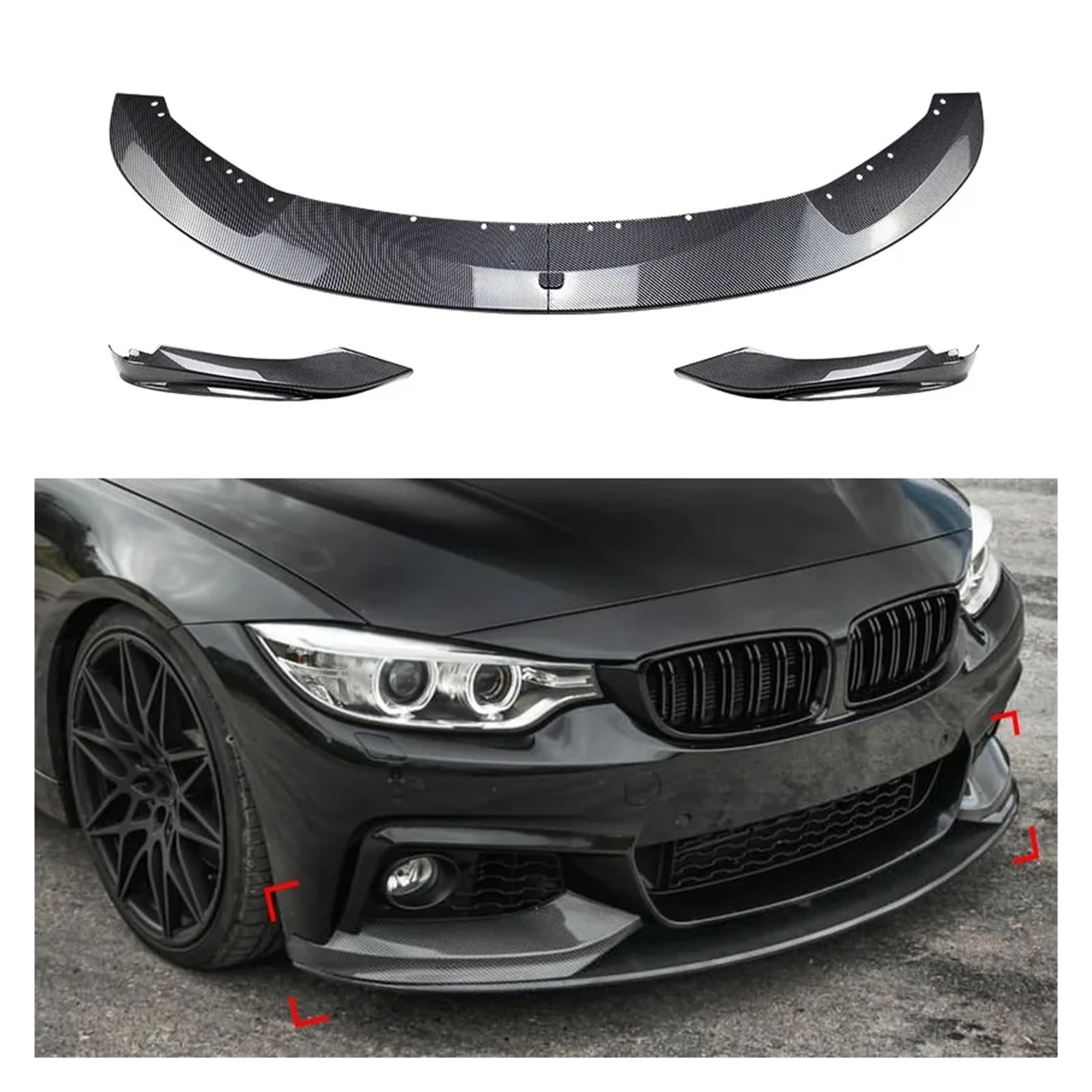 ○BMW,4シリーズ,F32,F33,F36,Mスポーツ,2014-2020用,カーボンルック